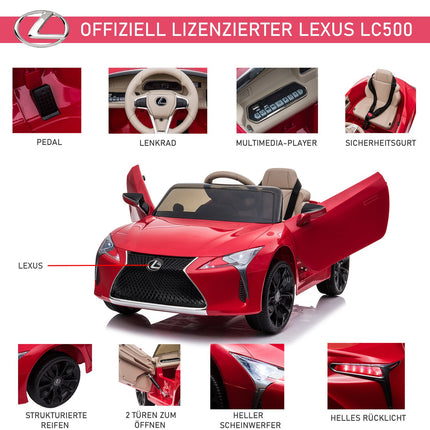 Lexus LC500 Elektroauto für Kinder, Fernbedienung, 3-6 Jahre