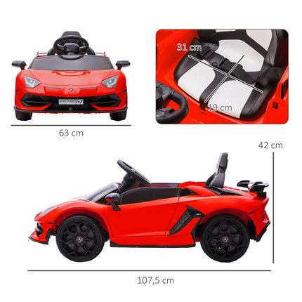12V Elektro-Kinderauto mit Fernbedienung, MP3, Licht, Hupe