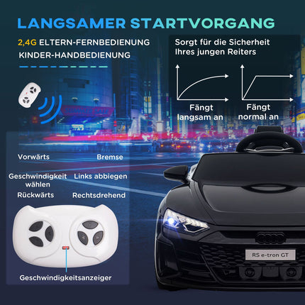 Elektroauto für Kinder mit Fernbedienung, Sicherheitsgurt und Sound