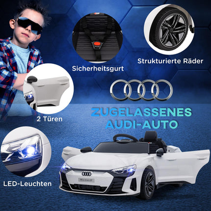 Elektroauto für Kinder mit Fernbedienung & Musik, 3-5 Jahre, weiß