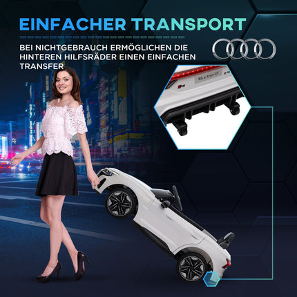 Elektroauto für Kinder mit Fernbedienung & Musik, 3-5 Jahre, weiß