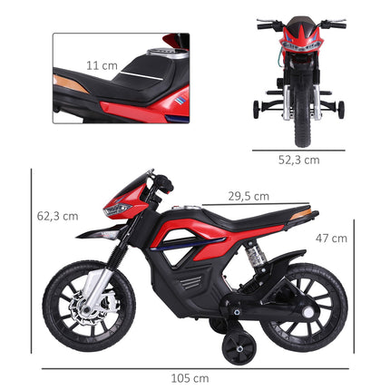Elektro-Motorrad für Kinder – Licht, Musik, 3 km/h, 3-6 Jahre