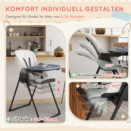 Kinderstuhl aus schwarzem Kunstleder mit Sitzerhöhung