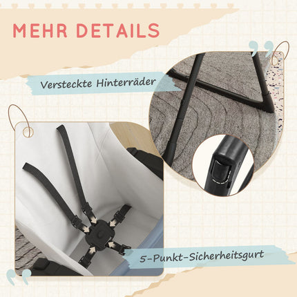 Kinderstuhl aus schwarzem Kunstleder mit Sitzerhöhung