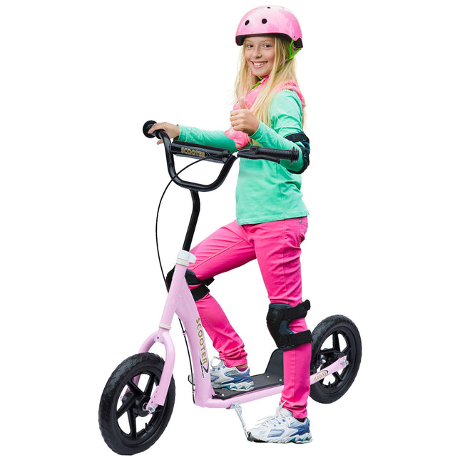 12-Zoll-Roller für Kinder mit Hinterradbremse, pink