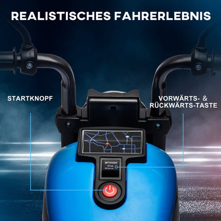 Electric motorcycle for children, removable wheels, age 1.5-3 years