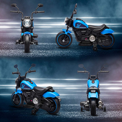 Electric motorcycle for children, removable wheels, age 1.5-3 years
