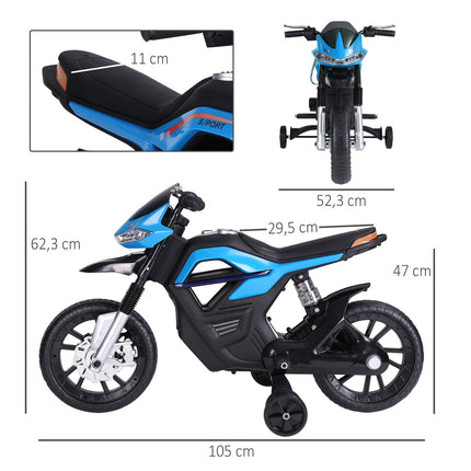 Elektrická motorka pro děti, 3-6 let, MP3 a světla, 3 km/h