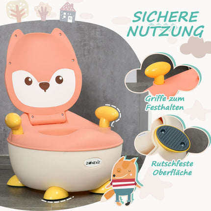 Fuchs Design Baby Töpfchen, rutschfest, klappbarer Deckel, ab 6 Monaten