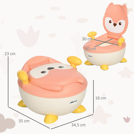 Fuchs Design Baby Töpfchen, rutschfest, klappbarer Deckel, ab 6 Monaten