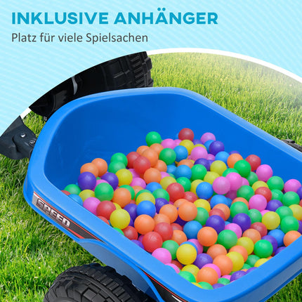 Elektro-Quad für Kinder mit Anhänger, 6V, blau, 1,5-3 Jahre