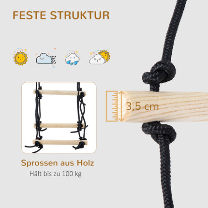 Holz-Schrittbrücke für Kinder, 1,65 m, Tragkraft 100 kg