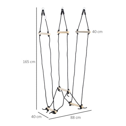 Holz-Schrittbrücke für Kinder, 1,65 m, Tragkraft 100 kg