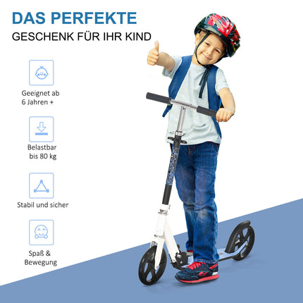 Kinderroller, faltbar & höhenverstellbar, weiß