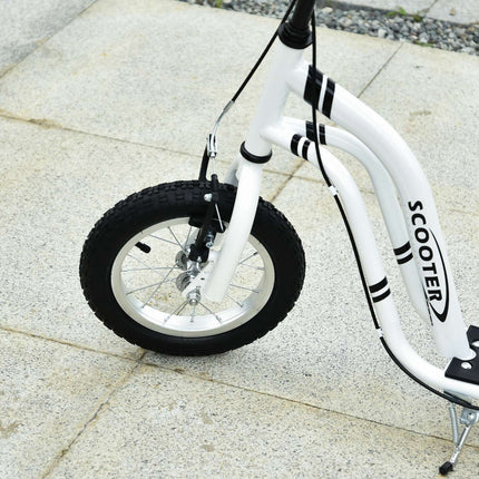 City scooter for children - 12"" pneumatic tires, aluminum, white