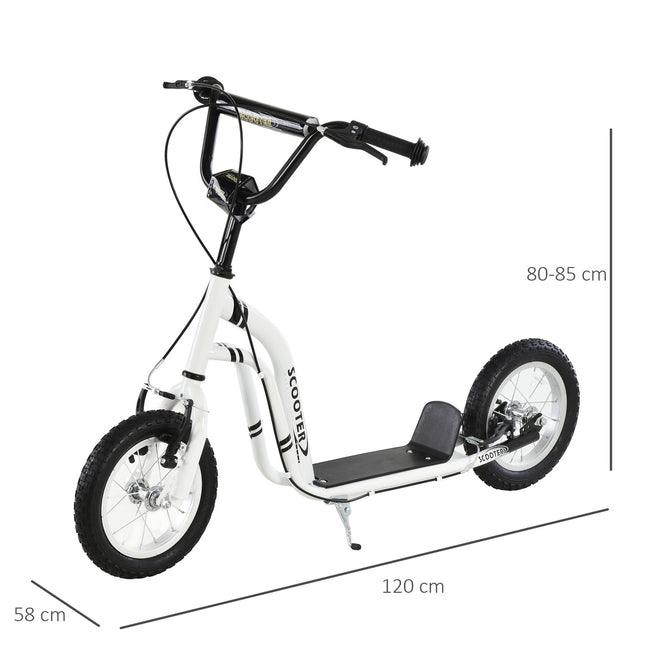 City-Roller für Kinder - 12"" Luftreifen, Aluminium, weiß