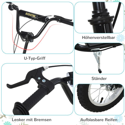 Cityroller für Kinder, Aluminiumrahmen, 12-Zoll-Bereifung