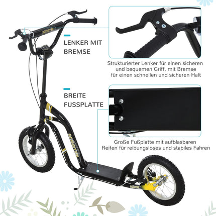 Cityroller für Kinder, Aluminiumrahmen, 12-Zoll-Bereifung