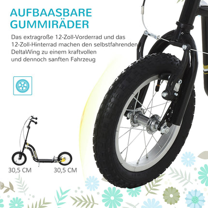 Cityroller für Kinder, Aluminiumrahmen, 12-Zoll-Bereifung