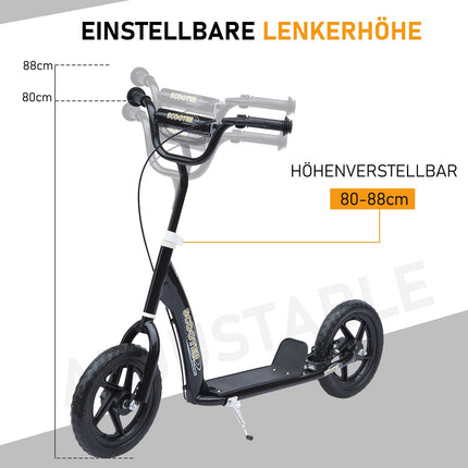 Kinderroller, 12"-Stahlrahmen, hintere Bremse