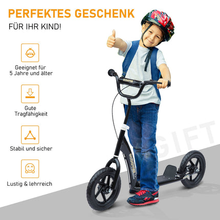Kinderroller, 12"-Stahlrahmen, hintere Bremse