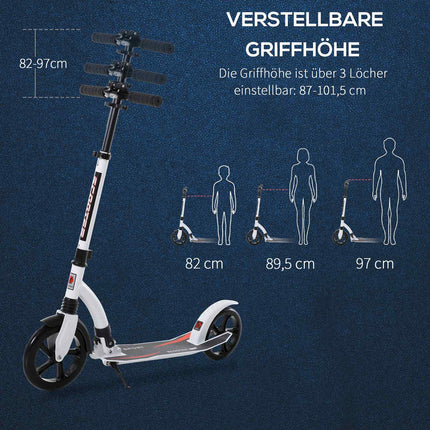 Tretroller für Teenager, faltbar und höhenverstellbar, Aluminium