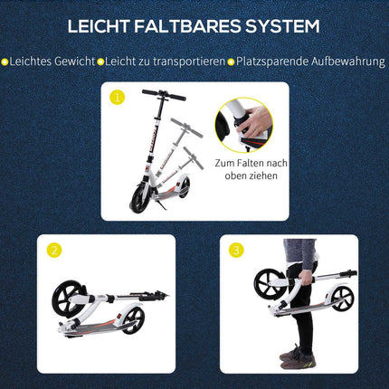 Tretroller für Teenager, faltbar und höhenverstellbar, Aluminium