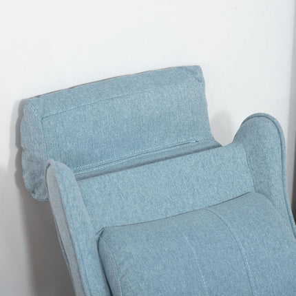 Blaues Kindersofa mit Klappsitz & Fußteil, 3-5 Jahre