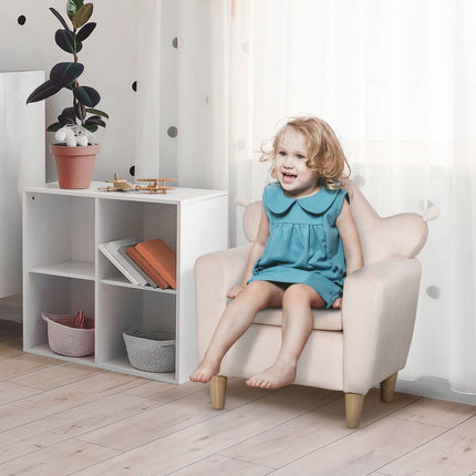 Hellrosa Kindersofa, gemütlicher Sessel 50x42x58cm