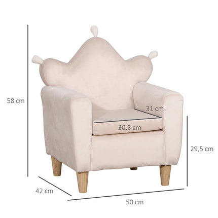 Hellrosa Kindersofa, gemütlicher Sessel 50x42x58cm
