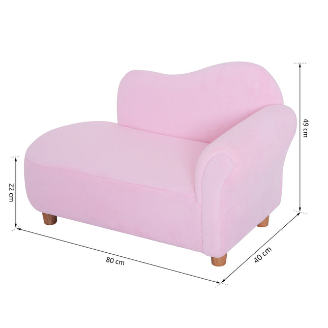 Pinkfarbene Mini-Chaiselongue für Kinder – Stilvoll und bequem