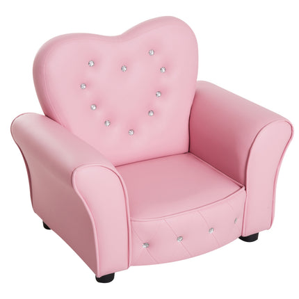 Rosa herzförmiges Sofa für Kinder – gemütliches und niedliches Design