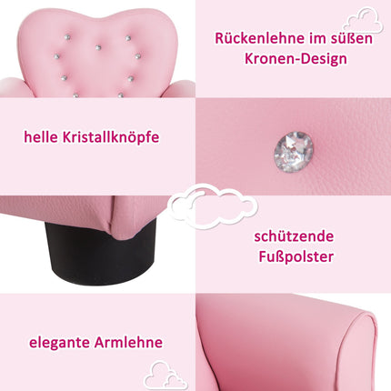 Rosa herzförmiges Sofa für Kinder – gemütliches und niedliches Design