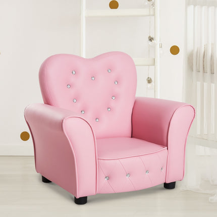 Rosa herzförmiges Sofa für Kinder – gemütliches und niedliches Design