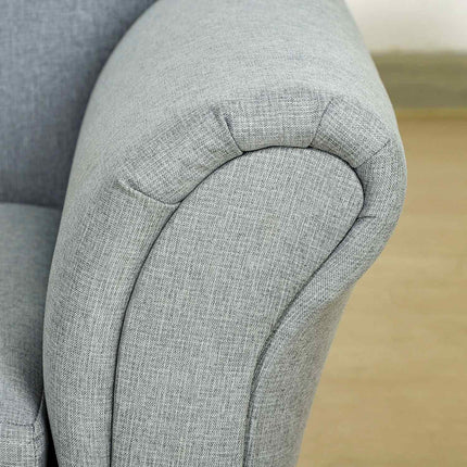 Hellgraues Kindersofa mit Stauraum - Massivholz, 80x40x49 cm