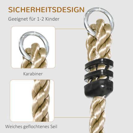 Kletterseil für Kinder mit Holzstufen, 2 m