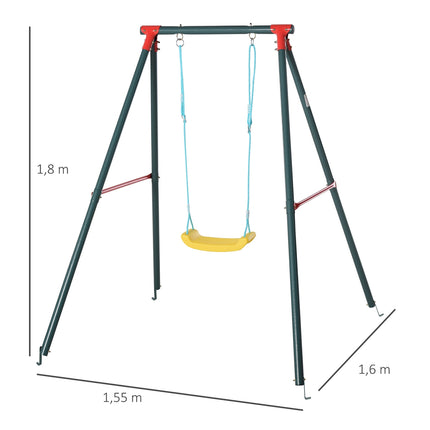 Metallschaukel für Kinder von 6–12 Jahren, 155x160x180 cm