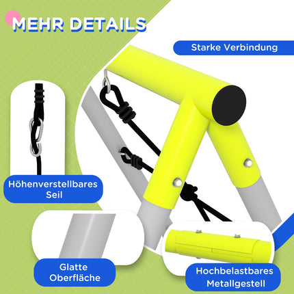 Schaukel für Kinder mit Kletternetz und Leiter - Grün