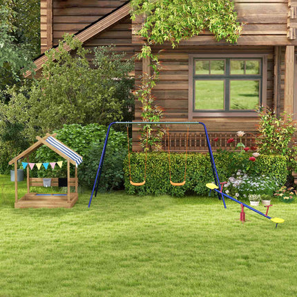 Gartenschaukel aus Stahl für zwei Kinder, 3–8 Jahre, 2,69 m