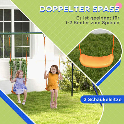 Gartenschaukel aus Stahl für zwei Kinder, 3–8 Jahre, 2,69 m