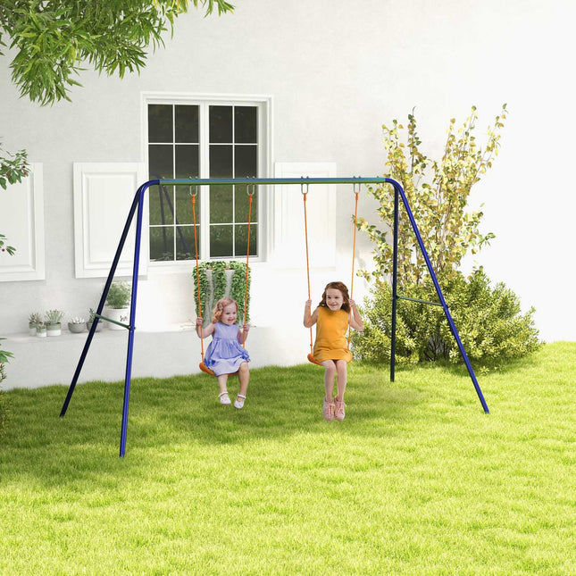Gartenschaukel aus Stahl für zwei Kinder, 3–8 Jahre, 2,69 m
