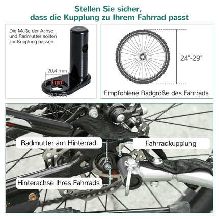 Kinderfahrradanhänger für 2 mit Regenschutz, grün/schwarz
