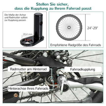 Kinder-Fahrradanhänger für 2 mit Regenschutz, Lila und Schwarz