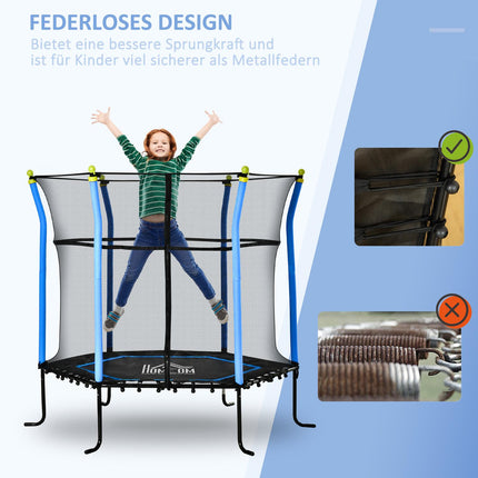 Kinder-Gartentrampolin, 1,60 m, Sicherheitsnetz, bis zu 60 kg