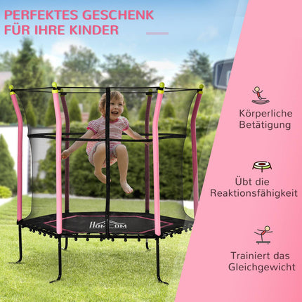 Dětská zahradní trampolína 5.3ft s ochrannou sítí - do 60kg