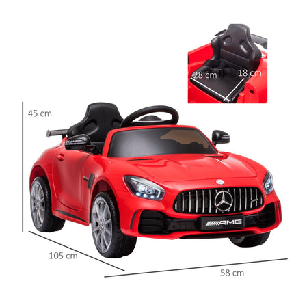 Elektrisches Kinder-Aufsitzauto, Musik und Licht, rot