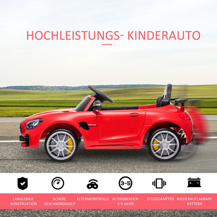 Elektrisches Kinder-Aufsitzauto, Musik und Licht, rot