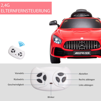Elektrisches Kinder-Aufsitzauto, Musik und Licht, rot
