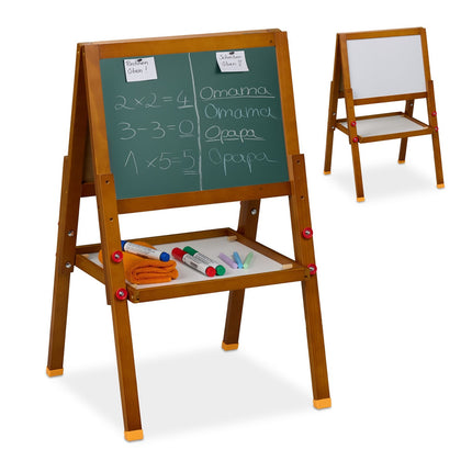 2-in-1 Kinderstaffelei – Whiteboard & Kreidetafel