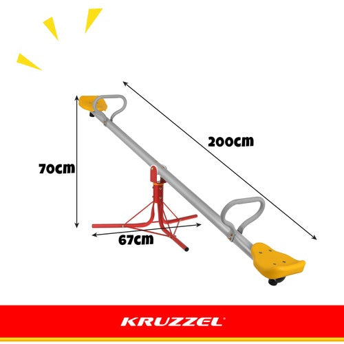 2-in-1 Garten-Metallschaukel für Kinder, 360°-Rotation